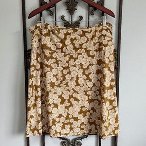Toad & Co Women's Size XL Pull-On Mini Chaka Skirt Daisies
